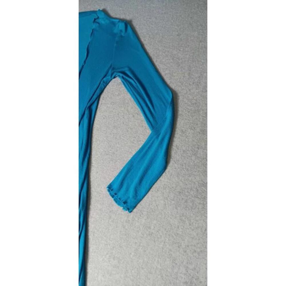 Venus Open Front Long Slinky Cardigan Womens Size One Size Bright Blue... - Picture 5 of 10